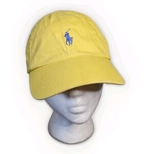 Polo by Ralph Lauren Yellow Baseball Cap with Blue Polo Logo